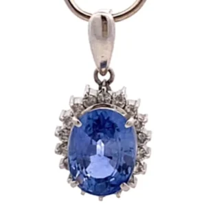 Pt･Pm900 サファイア・ダイヤ ネックレス/ネックレストップ 2.79ct