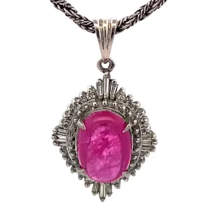Pt850 ルビーダイヤ ネックレス/ペンダントトップ 3.61ct