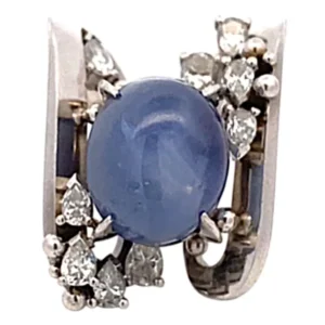 PtPm900 スターサファイア ダイヤ リング 14.56ct