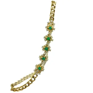 K18 エメラルド ダイヤ ブレスレット/バングル 0.45ct