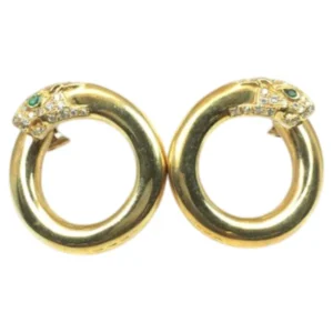 K18 エメラルド ダイヤ ピアス 0.05・0.05ct
