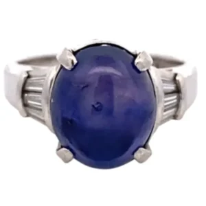 Pt･Pm900 スターサファイア ダイヤ リング 12.59ct