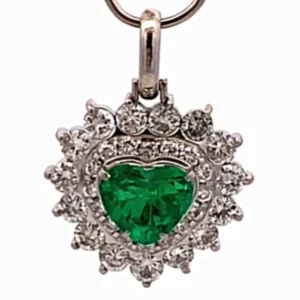 Pt･Pm900 エメラルド ダイヤ ネックレス/ペンダントトップ 1.21ct