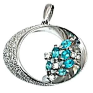 Pt･Pm900 パライバトルマリン ダイヤ ネックレス/ペンダントトップ 0.55ct 11.5g