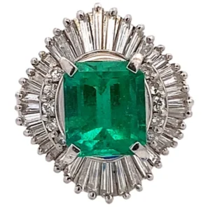 Pt･Pm900 エメラルド ダイヤ リング 2.64ct