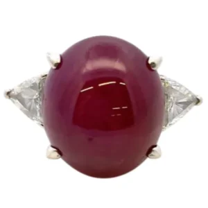 Pt・Pm900 スターサファイア ダイヤ リング 30.25ct