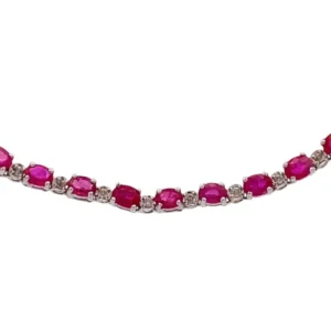 K18WG ルビー ダイヤ ネックレス/ペンダントトップ 13.01ct