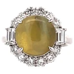 Pt/Pm900 クリソベリルキャッツアイ ダイヤ リング 8.934ct 10gの参考買取価格