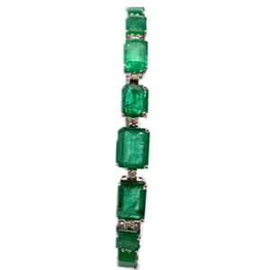 K18 エメラルド ダイヤ ブレスレット/バングル 16.58ct