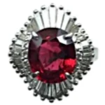 Pt/Pm900 レッドスピネル（尖晶石） ダイヤ リング 3.24ct 11gの参考買取価格