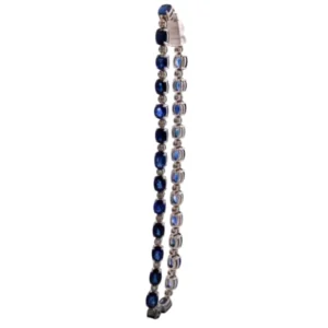 K18WG サファイア ダイヤ ブレスレット 7.8ct