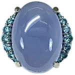 K18WG カルセドニー トリートダイヤ リング 26.77ct 18.9gの参考買取価格