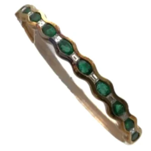 K18 エメラルド ダイヤ ブレスレット/バングル 3.52ct