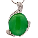 Pt/Pm900 翡翠（ヒスイ）ダイヤ ネックレス/ペンダントトップ 10.12ct 7.7gの参考買取価格
