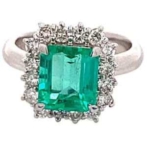 Pt･Pm900 エメラルド ダイヤ リング 2.35ct