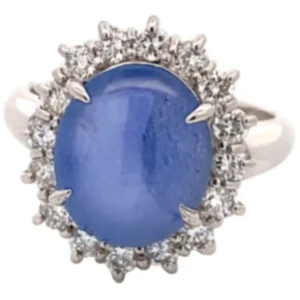 Pt･Pm850 スターサファイア ダイヤ 5.67ct