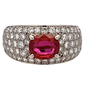 Pt・Pm900 ルビー ダイヤ リング 1.25ct