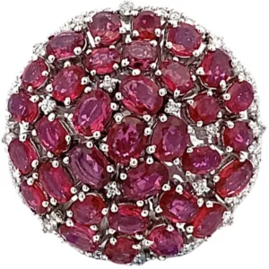 K18 ルビー ダイヤ リング 10.32ct・0.95ct