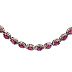 K18WG ルビー ダイヤ ネックレス/ペンダントトップ 10.77ct