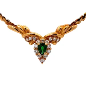 K18 ガーネット ダイヤ ネックレス/ペンダントトップ 0.46ct