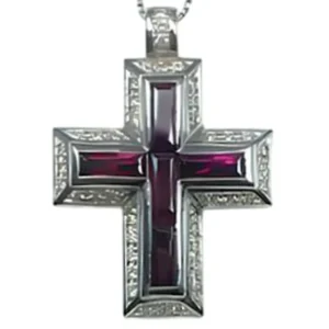 K18WG ガーネット ダイヤ ネックレス/ペンダントトップ 3.6ct