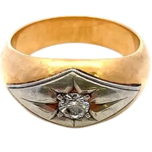 Pt850/K18 ダイヤモンド リング 0.2ct