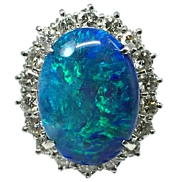 Pt/Pm900 ブラックオパール ダイヤ リング 13.93ct 」の参考買取