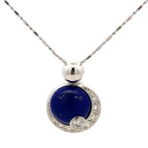 K18WG ラピスラズリ ダイヤ 0.23ct