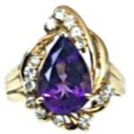 K18 アメジスト ダイヤ リング 0.35ct 4.8gの参考買取価格