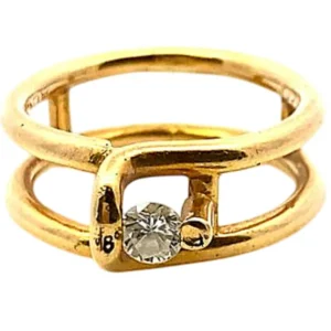 K18 ダイヤモンド リング 0.2ct