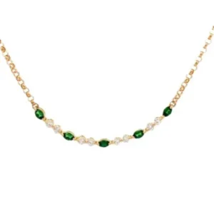 K18 グリーンガーネット ダイヤ ネックレス/ペンダントトップ 0.78ct