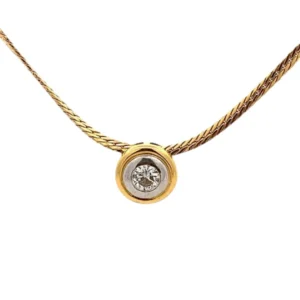 Pt850/K18 ダイヤモンド ネックレス/ペンダントトップ 0.7ct