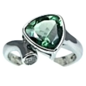 Pt/Pm900 アパタイト ダイヤ リング 2.11ct 5.5g