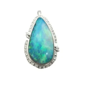 Pt/Pm900 オパール ダイヤ ブローチ 29.05ct