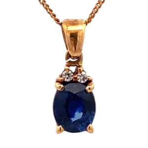 K18 サファイア ダイヤ ネックレス 1.03ct