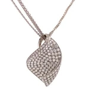 K18WG ダイヤモンド ネックレス/ペンダントトップ 6.87ct