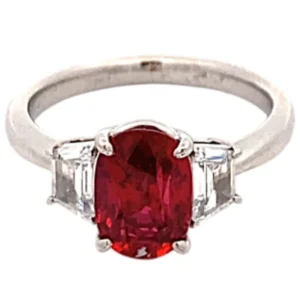 Pt/Pm900 ルビー ダイヤ リング 2.04ct