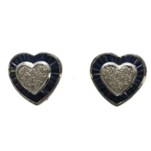 K18 サファイア ダイヤ ピアス 4.4ct