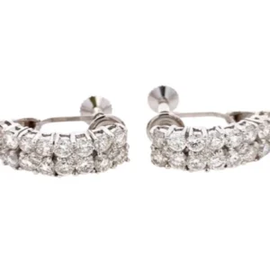K18WG/K14WG ダイヤ イヤリング 2.86ct