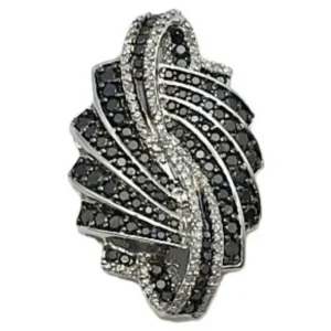 K18WG ブラックダイヤ ペンダントトップ 3.0ct