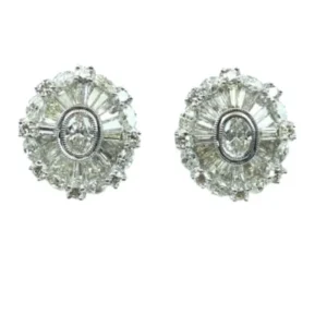 Pt850/Pt900 ダイヤ ピアス 4.4ct