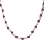 K18 ミキモト ルビー ダイヤ ネックレス 7.21ct/2.25ct