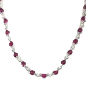 K18 ミキモト ルビー ダイヤ ネックレス 7.21ct/2.25ct