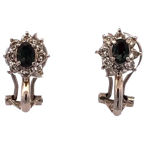 Pt・Pm900 アレキサンドライト・ダイヤモンド イヤリング 0.23・0.28ct