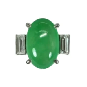 Pt･Pm900 翡翠・ダイヤ リング 6.6 ct