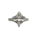 Pt900 ダイヤモンド リング 2.212ct・1.06ct