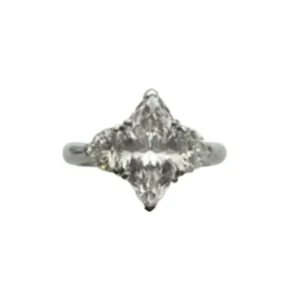 Pt900 ダイヤモンド リング 2.212ct・1.06ct