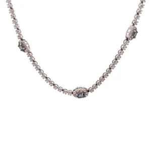 K18WG アレキサンドライト・ダイヤモンド ネックレス 0.7ct