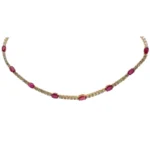 K18 ルビー ダイヤモンド ネックレス 13.39ct