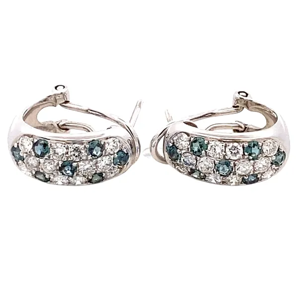 K18WG アレキサンドライト・ダイヤモンド ピアス 0.38・0.38ct